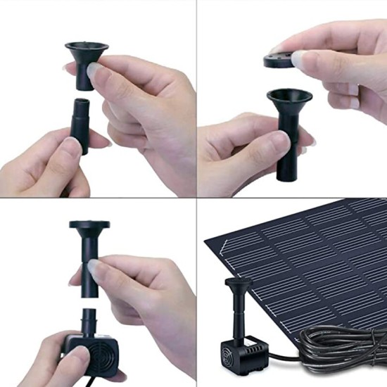 1.8W 180L/H Brushless Solar Panel Fountain Water Pump for Garden Pool Pond Aquarium Fountain