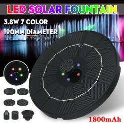 RGB LED Solar Powered Fountain Pump W/ 6 Nozzles Water Pump Night Floating Garden RGB LED Solar Powered Fountain Pump W/ 6 Nozzles Water Pump Night Floating Garden