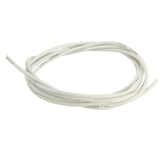 20AWG Flexible Silicone Wire Cable Soft High Temperature Tinned Copper White 1/3/5/10M