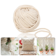 6mm Natural Cotton Cord Twine Braided Rope Cord Sash String Craft Macrame