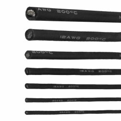 DANIU 1 Meter Black Silicone Wire Cable 10/12/14/16/18/20/22AWG Flexible Cable DANIU 1 Meter Black Silicone Wire Cable 10/12/14/16/18/20/22AWG Flexible Cable