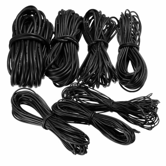 DANIU 10 Meter Black Silicone Wire Cable 10/12/14/16/18/20/22AWG Flexible Cable