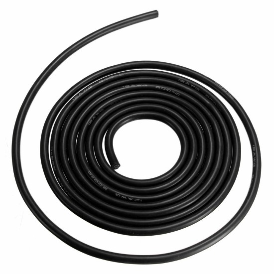 DANIU 2 Meter Black Silicone Wire Cable 10/12/14/16/18/20/22AWG Flexible Cable