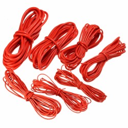 DANIU 5 Meter Red Silicone Wire Cable 10/12/14/16/18/20/22AWG Flexible Cable DANIU 5 Meter Red Silicone Wire Cable 10/12/14/16/18/20/22AWG Flexible Cable