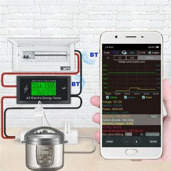 AT3010 AC50~320V 100A 3KKW Phone App AC Meters Digital Voltage indicator Power Energy Meter Voltmeter Ammeter Current Amps Volt Wattmeter Tester AT3010 AC50~320V 100A 3KKW Phone App AC Meters Digital Voltage indicator Power Energy Meter Voltmeter Ammeter Current Amps Volt Wattmeter Tester