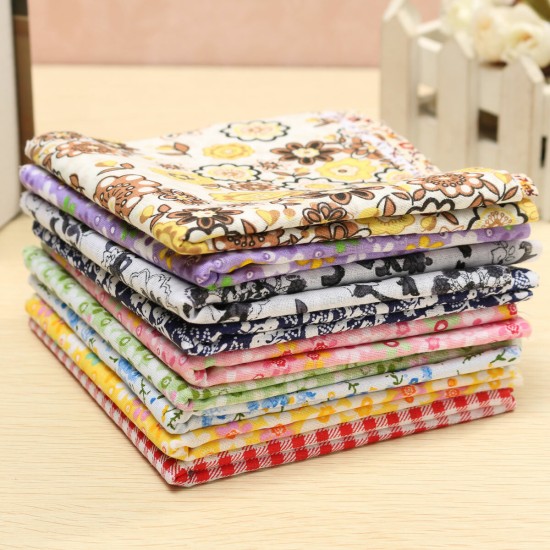 10inch x 10inch Bundle Lot of 7 Fat Quarters No Duplicates 100% Cotton Quilting Fabric