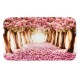 3Pcs/Set Sakura Pattern Home Bathroom Non-Slip Pedestal Rug Lid Toilet Cover Bath Mat Carpet Pad