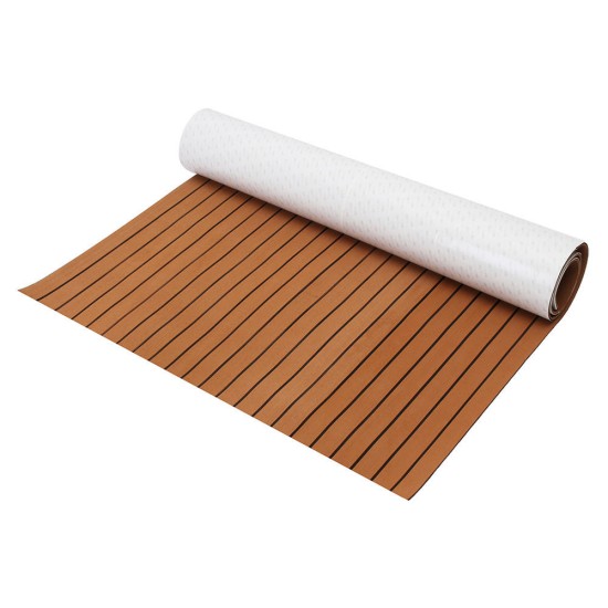 1200mmx2400mmx5mm EVA Foam Faux Teak Sheet Boat Yacht Synthetic Teak Decking Brown