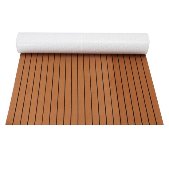 1200mmx2400mmx5mm EVA Foam Faux Teak Sheet Boat Yacht Synthetic Teak Decking Brown