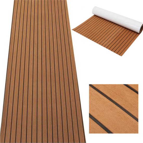 1200mmx2400mmx5mm EVA Foam Faux Teak Sheet Boat Yacht Synthetic Teak Decking Brown