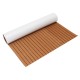 1200mmx2400mmx5mm EVA Foam Faux Teak Sheet Boat Yacht Synthetic Teak Decking Brown