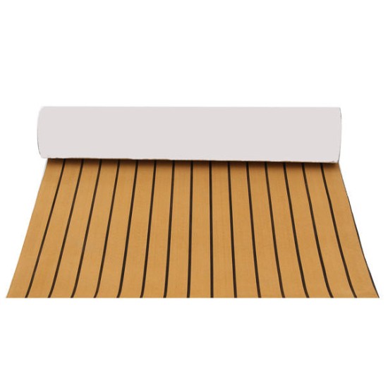 90x230cm Self-Adhesive EVA 6mm Faux Foam Teak Sheet Boat Decking