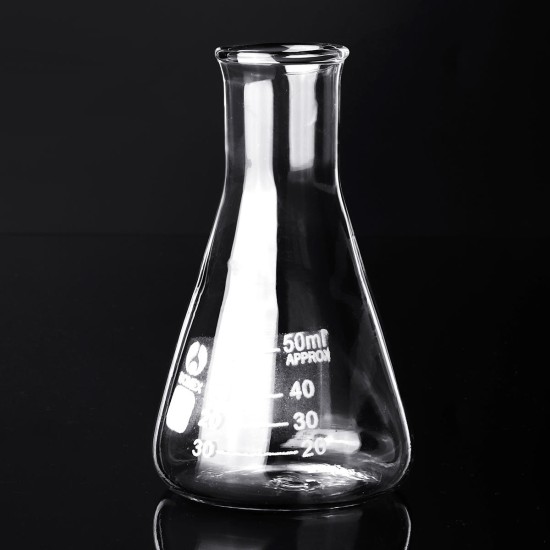 50/100/150/250m Flat Bottom Conical Glass Flask