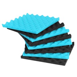 12Pcs Acoustic Soundproofing Studio Foam Tiles Sound-Proof Foam Tile Acoustic Studio Wedge Board Set
