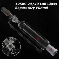 125ml 24/40 Lab Glass Separatory Funnel With Glass PTFE Stopcock 125ml 24/40 Lab Glass Separatory Funnel With Glass PTFE Stopcock