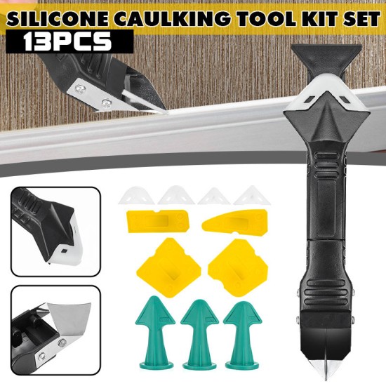 13pcs Silicone Sealant Remover Caulking Tool Kit with Caulk Remove Sealant Finishing Tool for Bathroom Kitchen Window