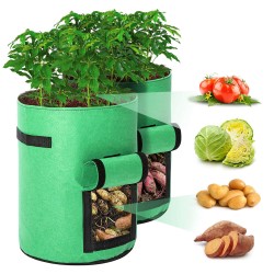 2 Pack 10 Gallon Planting Pouch Fabric Pots Premium Breathable Cloth Bags for Potato Plant Container 2 Pack 10 Gallon Planting Pouch Fabric Pots Premium Breathable Cloth Bags for Potato Plant Container