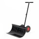 29 Inch Wheeled Snow Shovel Adjustable Height Multi-angle Snow Pusher Garden Snow Plow Shovel with Wheels