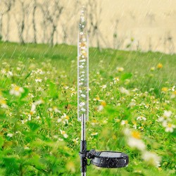 2Pcs LED Solar Light Powered Bubble RGB Light Color Changing Lawn Lamp Garden Decor