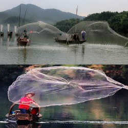 3.5M/4M Fishing Nylon Monofilament Fish Gill Net Easy Throw For Hand Casting Spin Network Bait Sinker 3.5M/4M Fishing Nylon Monofilament Fish Gill Net Easy Throw For Hand Casting Spin Network Bait Sinker