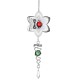 3D Metal Hanging Wind Spinner Wind Chime with H elix Tail Glass Ball Center Decorations