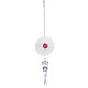 3D Metal Hanging Wind Spinner Wind Chime with H elix Tail Glass Ball Center Decorations