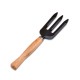 3Pcs Garden Hand Tools Set Iron Gardening Shovel Spade Rake Trowel Wood Handle