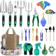 82 Pcs Aluminum Garden Tools Set Heavy Duty Gardening Tools with Soft Rubber Anti-skid Handle