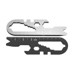 DG-XBS 8 in 1 EDC Multi-purpose Stainless Steel Wrench Key Chain Tools Screwdriver Bottle Opener Gauge Portable Tool DG-XBS 8 in 1 EDC Multi-purpose Stainless Steel Wrench Key Chain Tools Screwdriver Bottle Opener Gauge Portable Tool
