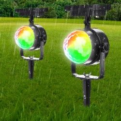 Solar Power Garden Rotating Lights Outdoor Landscape Path Yard Projector Light Decorations Solar Power Garden Rotating Lights Outdoor Landscape Path Yard Projector Light Decorations