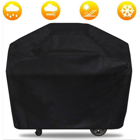 Waterproof Black Barbecue Cover Anti Dust Rain Cover Garden Yard Grill Cover Protector For Outdoor BBQ Accessories