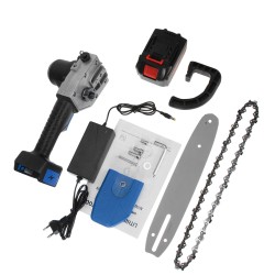 10 Inch Cordless Electric Chain Saw One-Hand Saw Woodworking Wood Cutter W/ 1/2pcs Battery Also Adapted For Makita Battery 10 Inch Cordless Electric Chain Saw One-Hand Saw Woodworking Wood Cutter W/ 1/2pcs Battery Also Adapted For Makita Battery