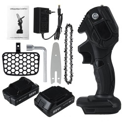 21V Electric Cordless Chain Saw One-Hand Saw Woodworking Tool W/ 2pcs Battery 21V Electric Cordless Chain Saw One-Hand Saw Woodworking Tool W/ 2pcs Battery