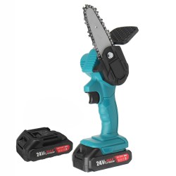 24V 4 Inch One-Hand Electric Chain Saw 800W Handheld Logging Saws Chainsaw Wood Cutting Tool W/ 2pcs Battery For Makita 24V 4 Inch One-Hand Electric Chain Saw 800W Handheld Logging Saws Chainsaw Wood Cutting Tool W/ 2pcs Battery For Makita