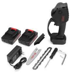 24V 4 Inch One-Hand Electric Chain Saw Woodworking Chainsaw 550W Cordless Wood Saws Cutter W/ 1 or 2 Battery 24V 4 Inch One-Hand Electric Chain Saw Woodworking Chainsaw 550W Cordless Wood Saws Cutter W/ 1 or 2 Battery