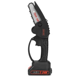 24V 4 Inch One-Hand Electric Chain Saw Woodworking Chainsaw 550W Cordless Wood Saws Cutter W/ 1 or 2 Battery 24V 4 Inch One-Hand Electric Chain Saw Woodworking Chainsaw 550W Cordless Wood Saws Cutter W/ 1 or 2 Battery
