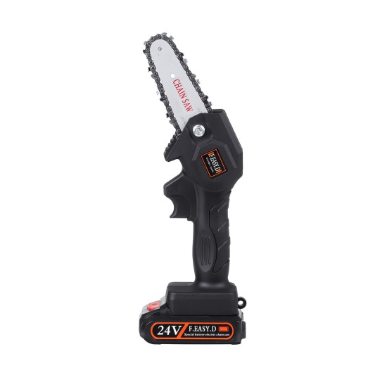 24V 550W Rechargeable Mini Electric Chainsaw Handheld Wood Pruning Saw Kit