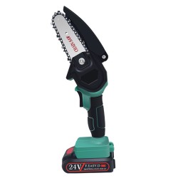 24V 650W Portable Wood Pruning Saw 4 Inch Rechargable Mini Electric Chainsaw Handheld Wood Pruning Saw For Cutting Woodwork 24V 650W Portable Wood Pruning Saw 4 Inch Rechargable Mini Electric Chainsaw Handheld Wood Pruning Saw For Cutting Woodwork
