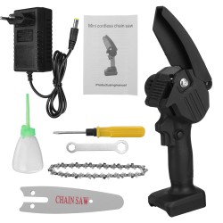 4 Inch Electric Chain Saw Chainsaw Wood Cutter Garden Tool W/ 1pc Battery 21-24V 4 Inch Electric Chain Saw Chainsaw Wood Cutter Garden Tool W/ 1pc Battery 21-24V