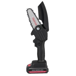 4 Inch Electric Chain Saw Chainsaw Wood Cutter Garden Tool W/ 1pc Battery 21-24V 4 Inch Electric Chain Saw Chainsaw Wood Cutter Garden Tool W/ 1pc Battery 21-24V