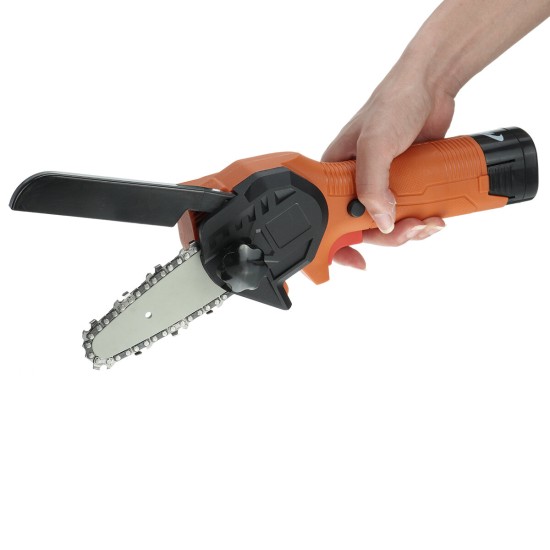 4 Inch Mini Rechargable Chainsaw 18V One-Hand Electric Chain Saw Wood Pruning Shears With Battery