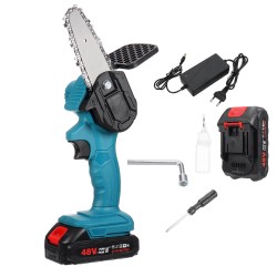 4inch 800W 48VF Electric Chain Saw Portable Handheld Wood Cutter Woodworking Cutting Tool W/ None/1pc/2pcs Battery EU Plug 4inch 800W 48VF Electric Chain Saw Portable Handheld Wood Cutter Woodworking Cutting Tool W/ None/1pc/2pcs Battery EU Plug