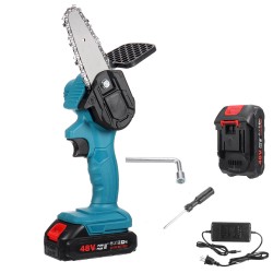 4inch 800W 48VF Electric Chain Saw Portable Handheld Wood Cutter Woodworking Cutting Tool W/ None/1pc/2pcs Battery US Plug 4inch 800W 48VF Electric Chain Saw Portable Handheld Wood Cutter Woodworking Cutting Tool W/ None/1pc/2pcs Battery US Plug