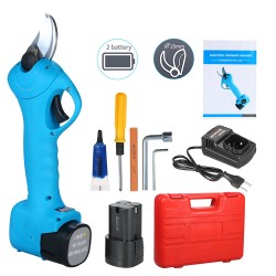 500W Cordless Electric Pruning Shears Scissors with 2 Pack Backup Rechargeable 2Ah Lithium Battery Powered Tree Branch Pruner Garden Clippers EU plug 500W Cordless Electric Pruning Shears Scissors with 2 Pack Backup Rechargeable 2Ah Lithium Battery Powered Tree Branch Pruner Garden Clippers EU plug