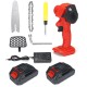 550W 24V 4inch Mini Cordless Electric Chain Saw One-Hand Woodworking Wood Cutter W/ 2pcs Battery