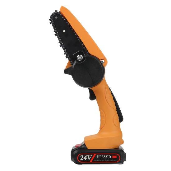 550W 4 Inch Mini Rechargable Chainsaw 24V One Hand Electric Chain Saw Wood Pruning Shears With Battery