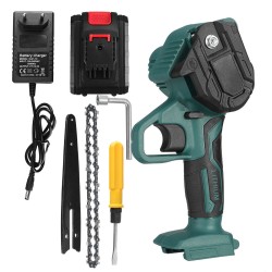 6 Inch 6000mAh Cordless Electric Pruning Saw Rechargeable One-handed Woodworking Tool Mini Green Chain Saw For Wood Cutting Spliting 6 Inch 6000mAh Cordless Electric Pruning Saw Rechargeable One-handed Woodworking Tool Mini Green Chain Saw For Wood Cutting Spliting