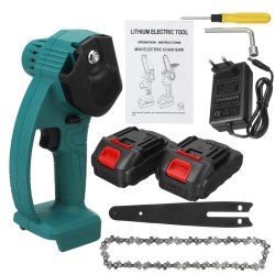6 Inch Cordless Electric Chain Saws One-Hand ChainSaw Woodworking Tool W/ 1 or 2pcs Battery 98VF/68VF 6 Inch Cordless Electric Chain Saws One-Hand ChainSaw Woodworking Tool W/ 1 or 2pcs Battery 98VF/68VF