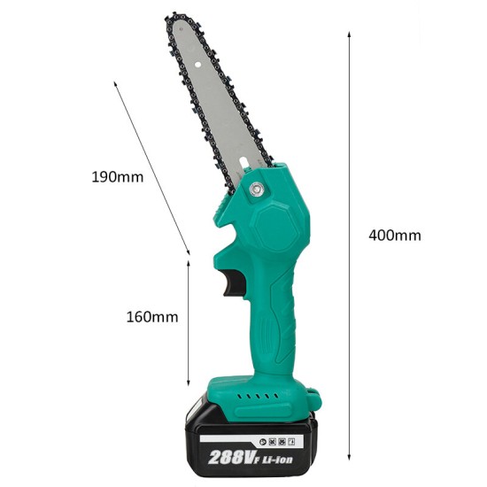 6 Inch Portable Electric Chain Saw Pruning Saw Rechargeable Woodworking Tool W/ 1 or 2pcs Battery