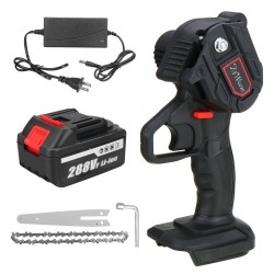 6 Inch Portable Electric Pruning Chain Saw Rechargeable Small Woodworking Wood Cutter W/ 1 or 2 Battery 6 Inch Portable Electric Pruning Chain Saw Rechargeable Small Woodworking Wood Cutter W/ 1 or 2 Battery